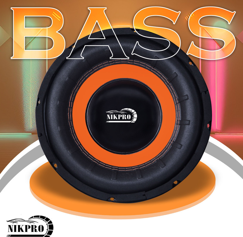 NIKPRO 10-Inch High-Power Subwoofer for Car, Home & Home Theater Systems 10-Inch High-Performance Subwoofer with 250W RMS Output, 1000W Peak Power Subwoofer(Powered , RMS Power: 250 W)