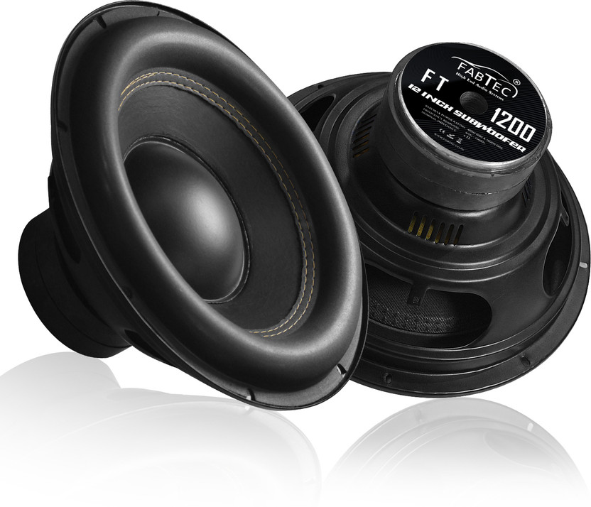 FABTEC 12 Inch Car Subwoofer 400W RMS, 4-ohms with 1600W Peak Power 4 Layer Copper Coil For Car 90DB Bass Audio Double Magnet Car Audio System (Single Piece) Subwoofer(Powered , RMS Power: 400 W)