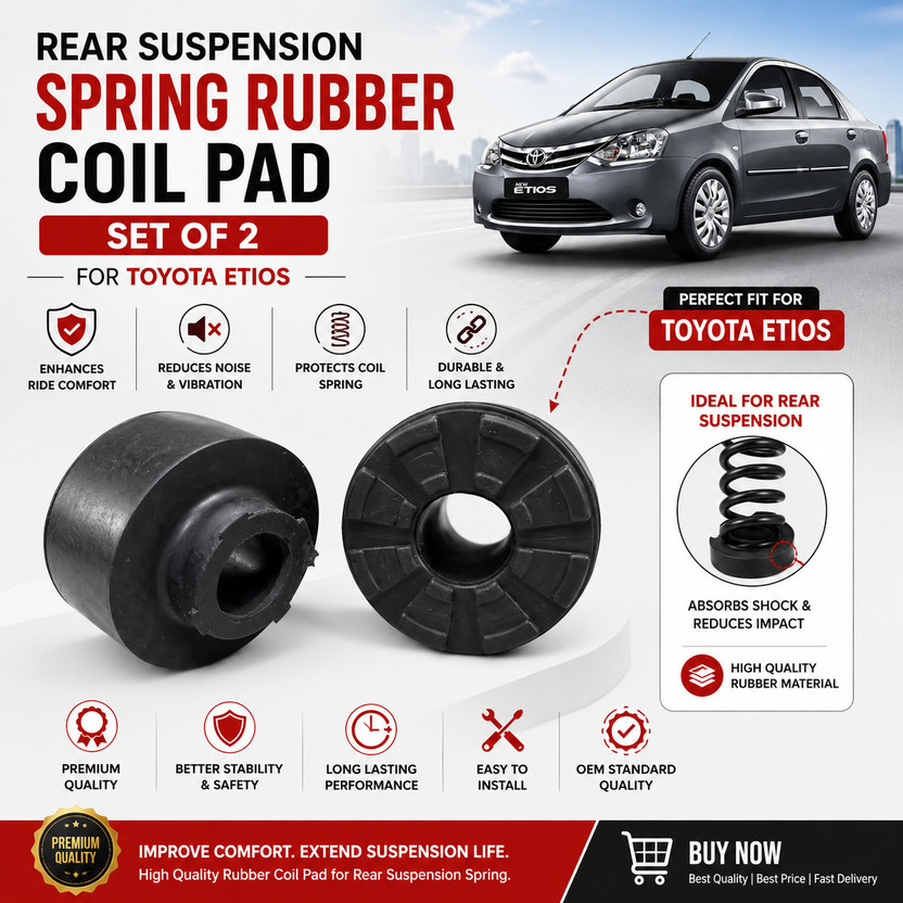 genuine genuine parts Toyota Etios Rear Suspension Spring Rubber Coil Pad – Set of 2 Car Suspension Strut - Flipkart Deal