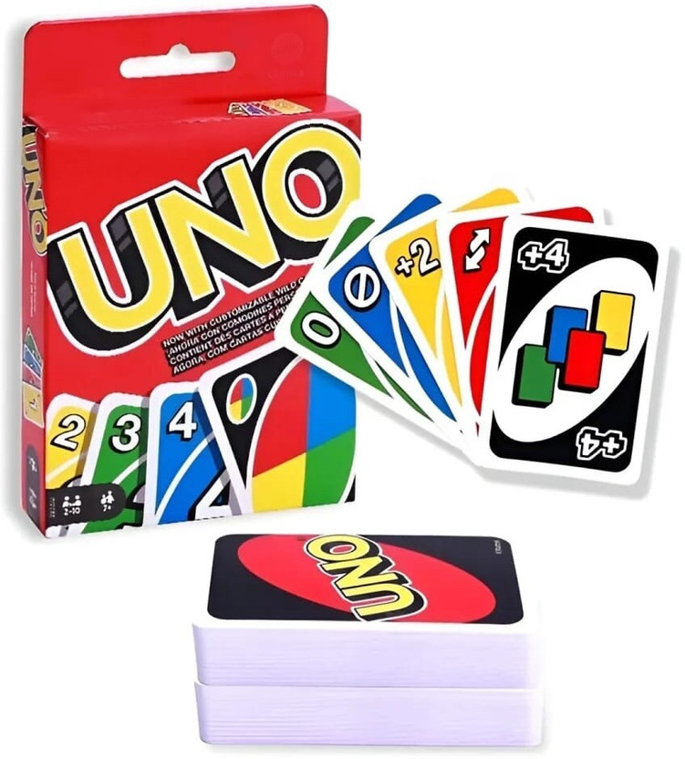 Zuigo UNO Classic Colour & Number Matching Card Game, 108 UNO Cards For-Kids & Adults-(Multicolor)