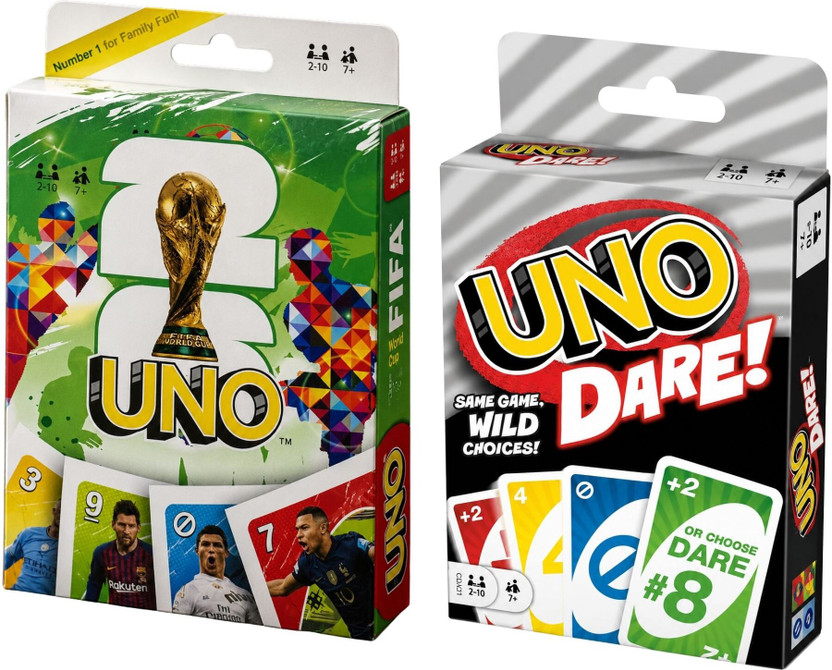 WOYR WOYR UNO FIFA + UNO Dare Combo Pack | Uno Playing Card Game(Multicolor) - Flipkart Deal