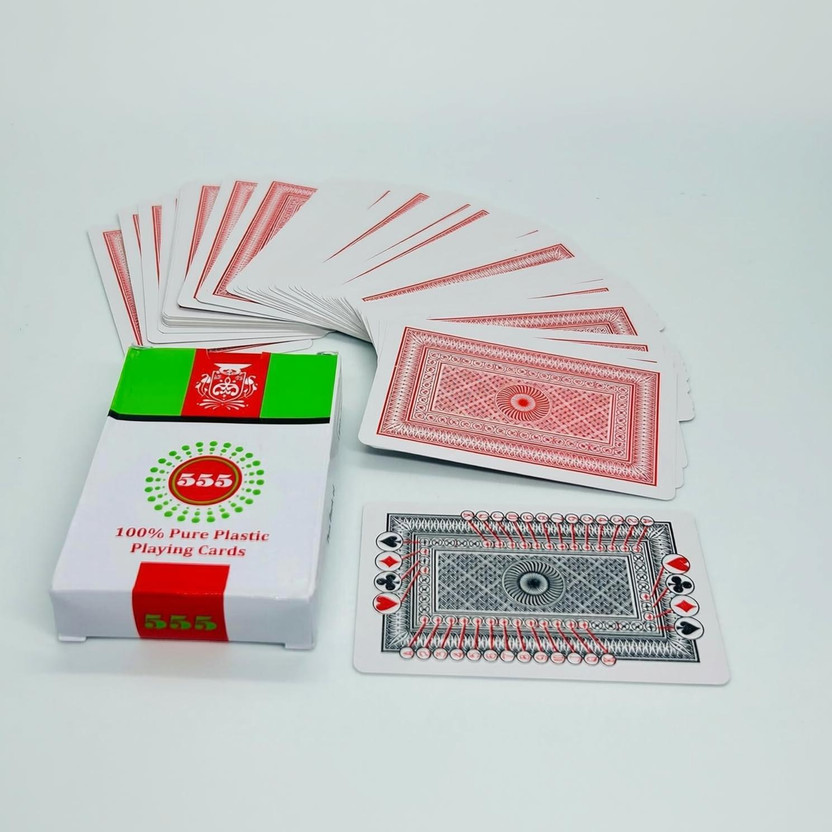 wizerdy wizerdy 555 Plastic Mark Playing Card Deck (RED)(Red) - Flipkart Deal