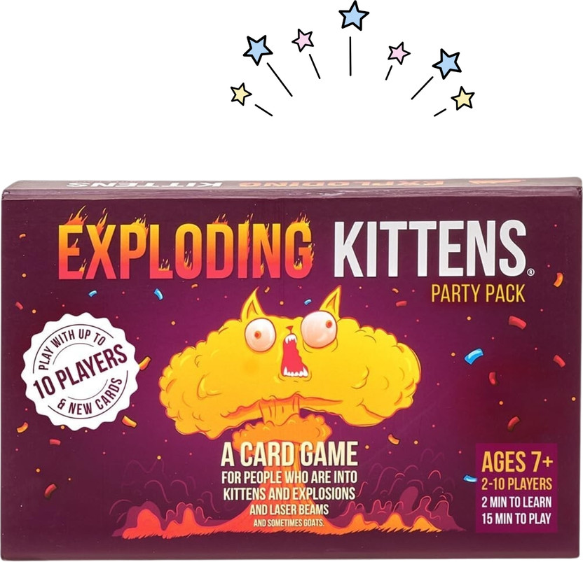 Zuuluzrs Exploding Kittens Party & Fun Card Games For Group Of Adults(Purple)