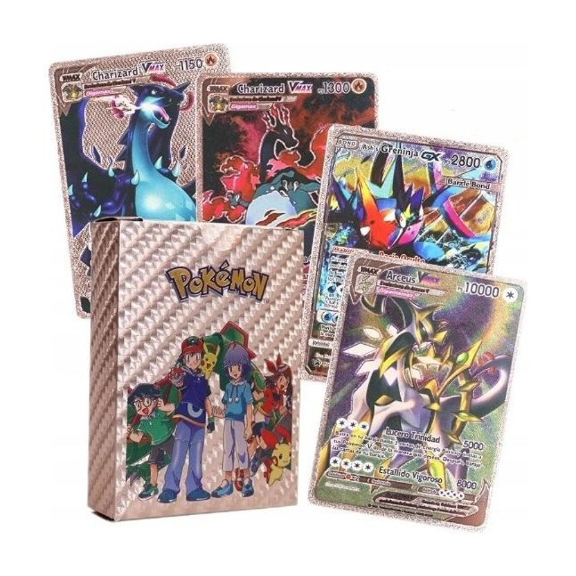 CrazyBuy Playing Rose Gold 55 Cards Foil Cards Vstar max V Collection Rare Card Deck Box(rose gold)