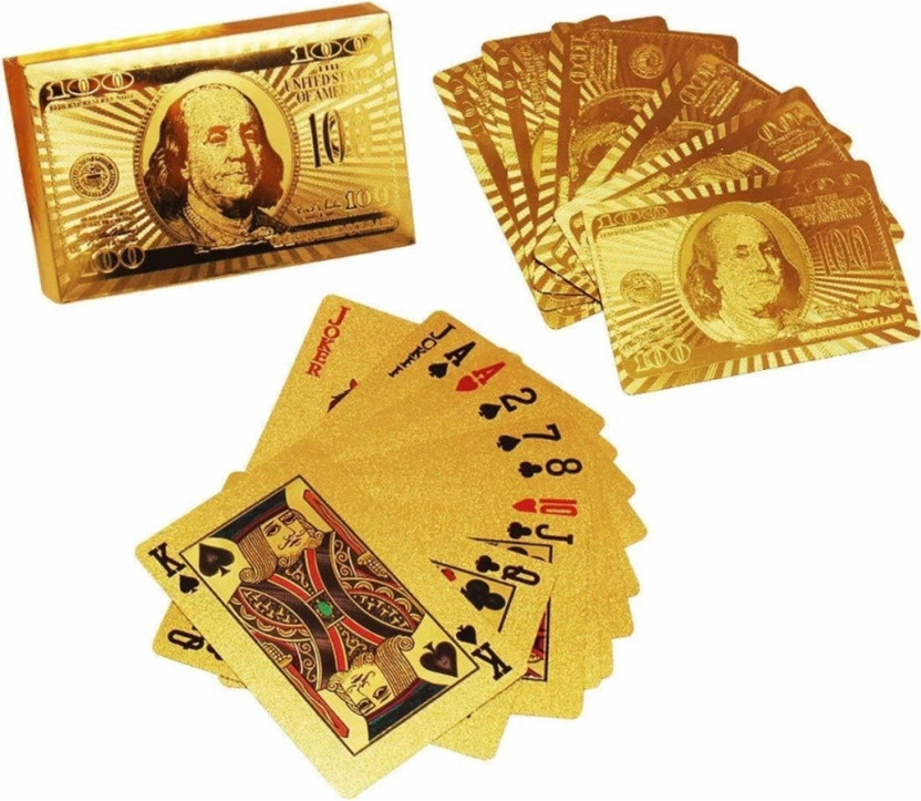 little little toys 24 K Gold Plated Good Quality 100% PVC Plastic Waterproof/Tash patti(Golden) - Flipkart Deal