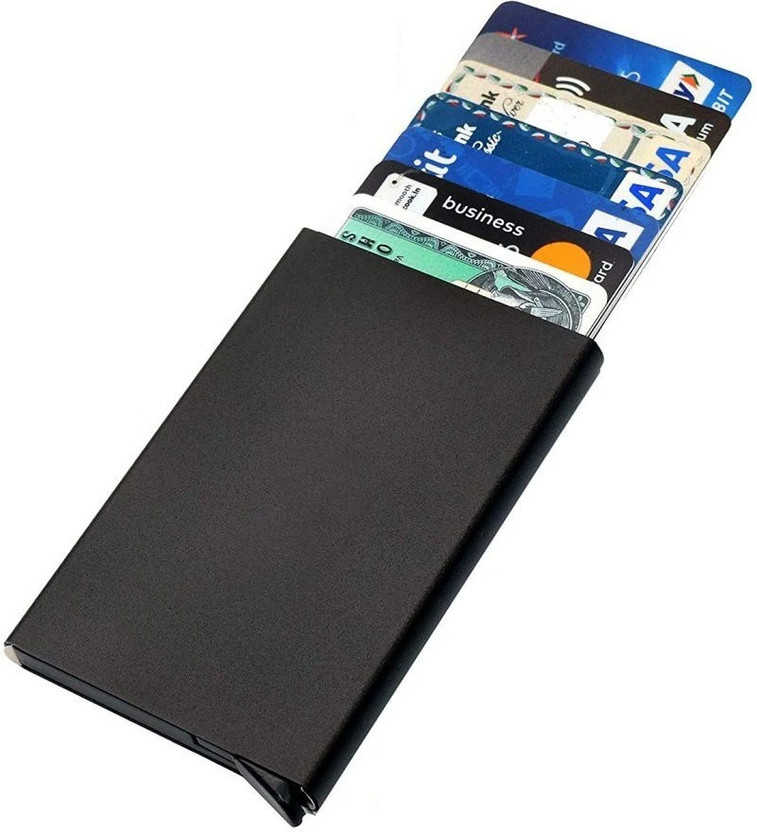 JAY MAA DURGESHWARI 7 Credit/ Debit Card Holder Security Slim Case 6 Card Holder(Set of 1, Black)