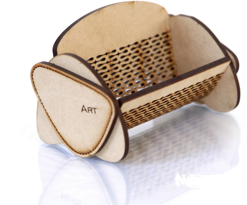TheNexat Handicraft Laser Cut Stylish Wooden Business Card Holder & Visiting Card Holder 100 Card Holder(Set of 1, Brown)