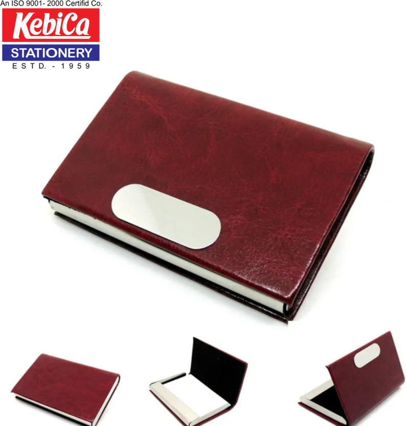 Kebica Kebica Business ID Credit Card Holder for Women Men Fashion Leather Fold Design 10 Card Holder(Set of 1, Brown) - Flipkart Deal