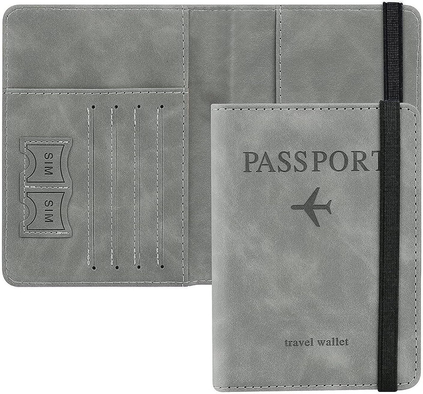 Smartcart Leather Travel Passport Holder Cover 4 Card Holder(Set of 1, Multicolor)