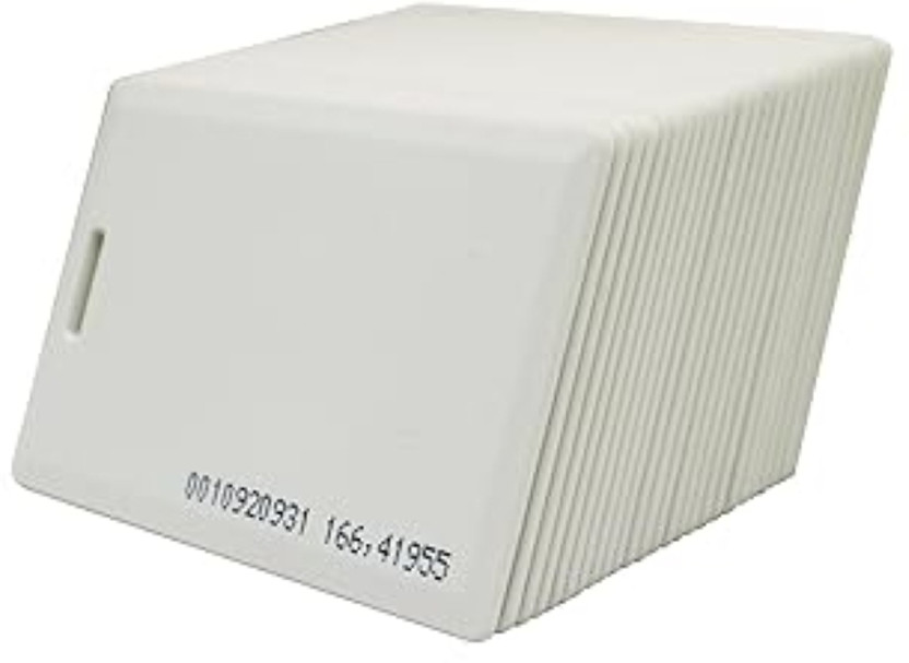 GEMVISION RFID Standard PVC ID Cards, Compatible with Access Control & Attendance System 10 Card Holder(Set of 10, White)