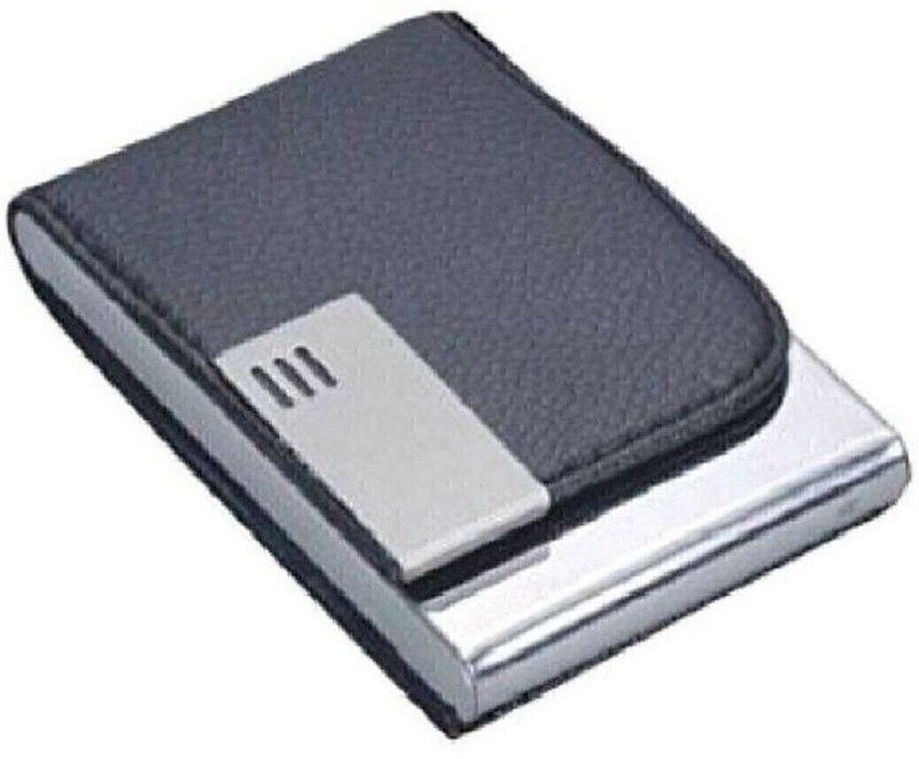 SHB SHB Business ID Credit Card Holder for Women Men Fashion Leather Fold Design 10 Card Holder(Set of 1, Silver, Black) - Flipkart Deal