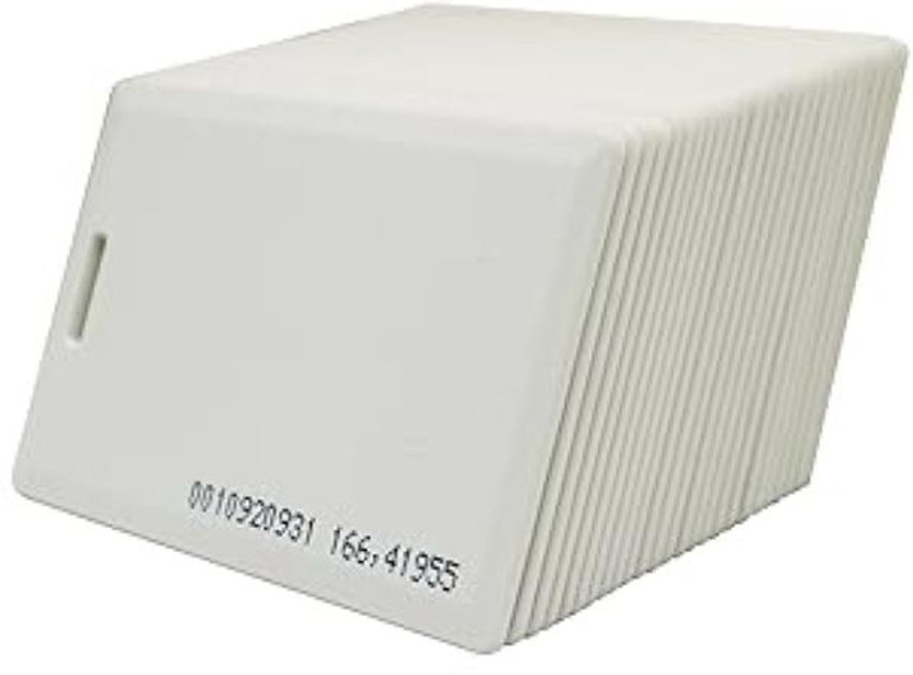 GEMVISION RFID Standard PVC ID Cards, Compatible with Access Control & Attendance System 20 Card Holder(Set of 10, White)