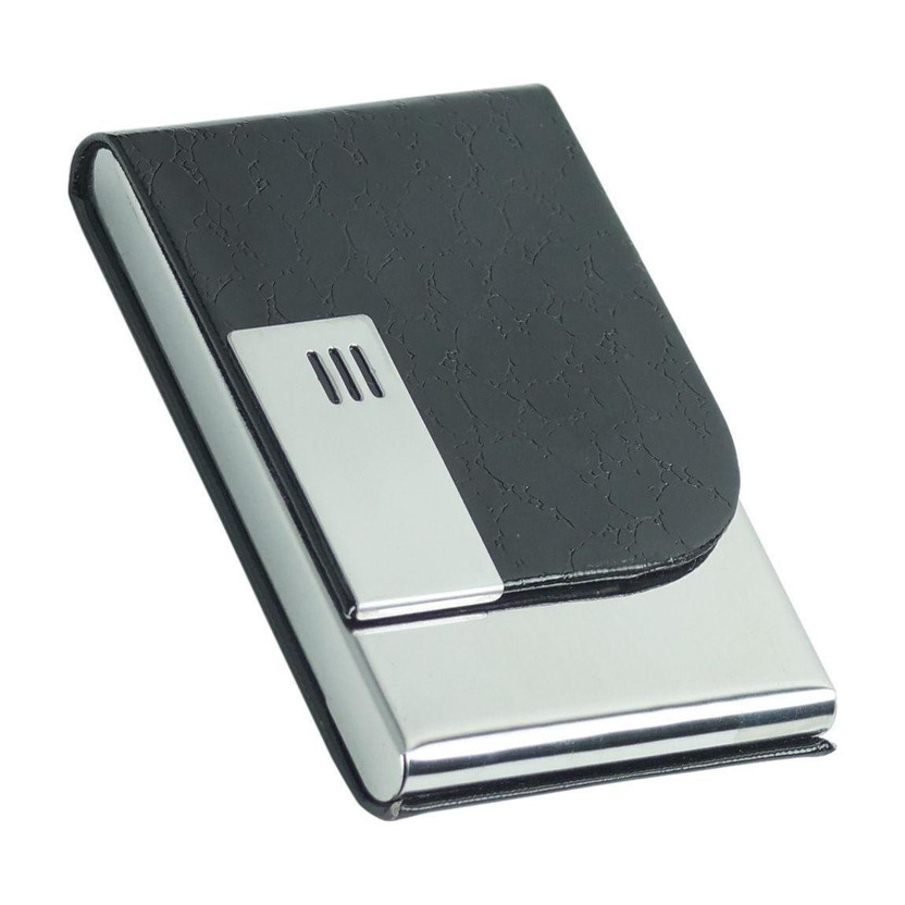 minibuy Card Holder Wallet | Visiting Card Holder | ATM Card Wallet | Credit Card Holder 20 Card Holder(Set of 1, Black)
