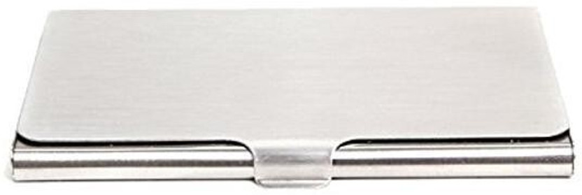 Adoere Unisex Steel ATM/Visiting/credit Card Holder, Business Card Case Holder 10 Card Holder(Set of 1, Silver)