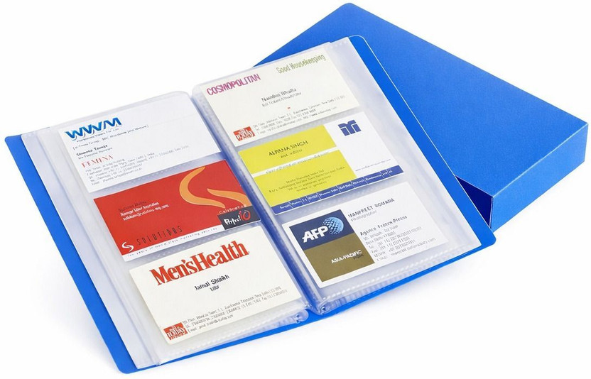 Securex Visiting Card Holder 240 Cards | Business Cards Case Holds Upto 240 Card Holder(Set of 1, Blue)