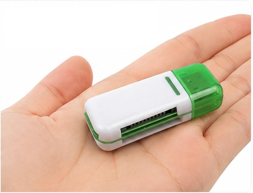 HyperStark Multi-In-1 USB Reader for SD, Micro SD, TF Cards for Laptop, PC & Smart Devices Card Reader(White)