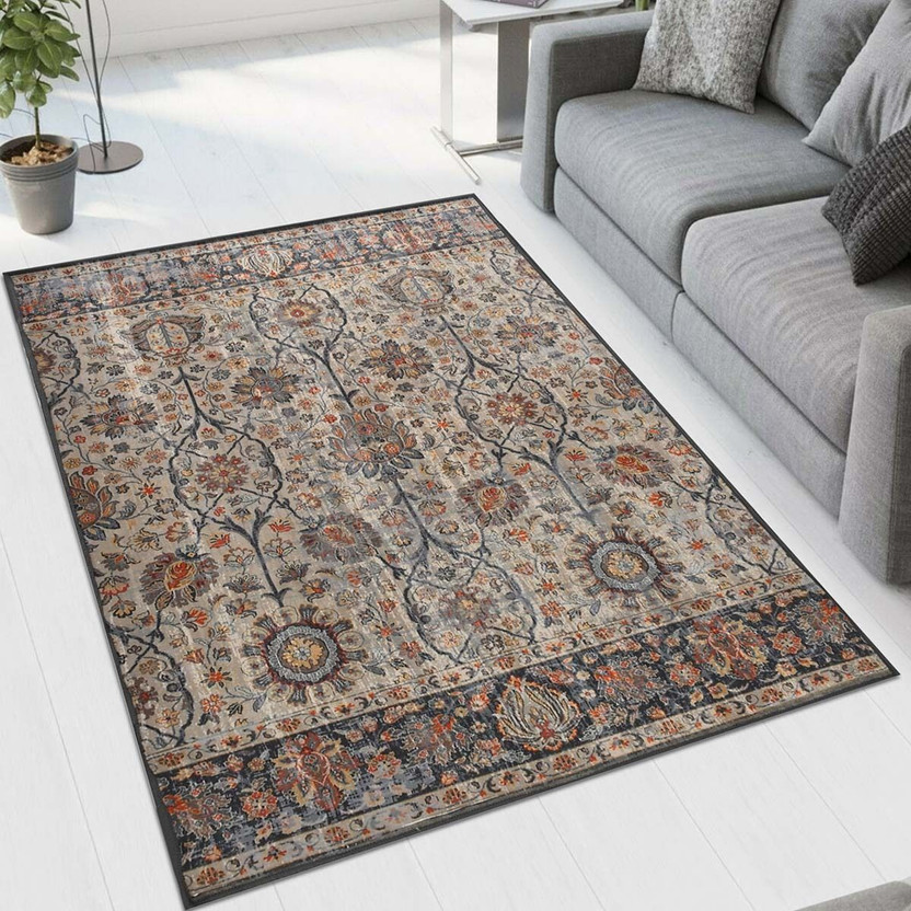 Choggli 91 cm  X 152 cm Cotton Carpet(Rectangle, Multicolor)