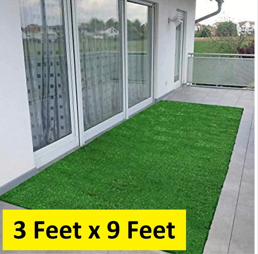 COMFY HOME 3 ft  X 270 cm Polypropylene Carpet(Rectangle, Green)