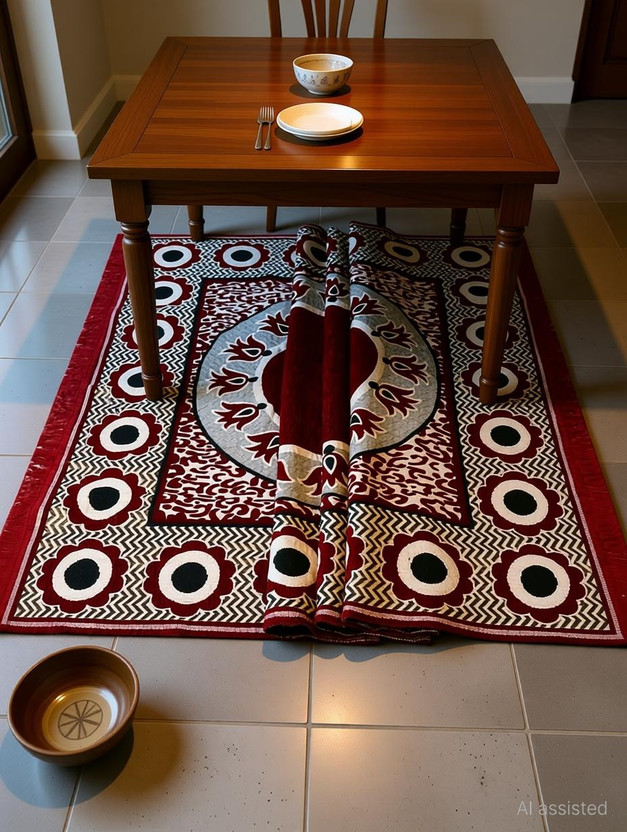 Rudra Rudra Decor 4 ft  X 6 ft Cotton Carpet(Rectangle, Multicolor) - Flipkart Deal