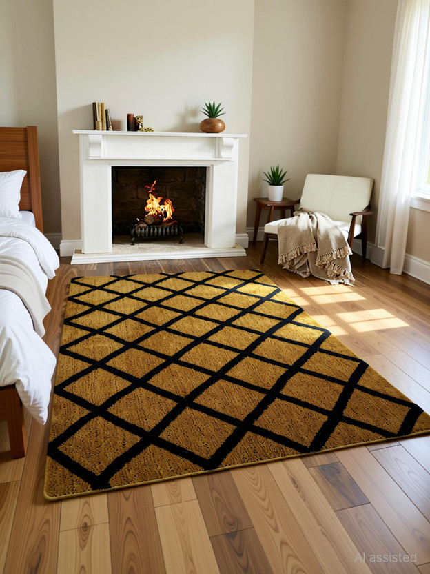 RM RM Handloom 4 cm  X 6 cm Polyester Carpet(Rectangle, Brown) - Flipkart Deal