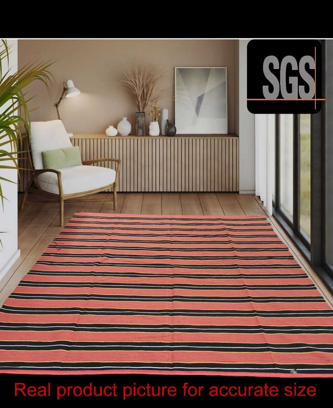 SGSTEXTILES 245 cm  X 335 cm Cotton Dhurrie(Rectangle, Multicolor)