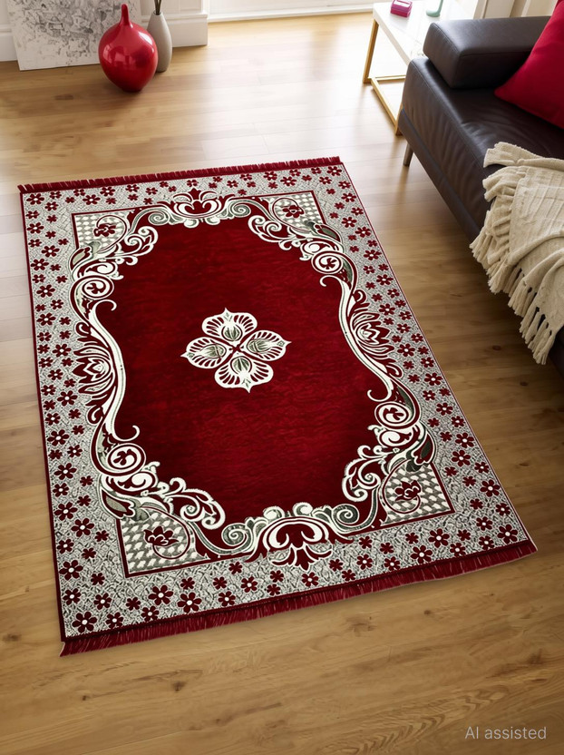 POOJA POOJA 4 ft  X 6 ft Cotton Carpet(Rectangle, Multicolor) - Flipkart Deal