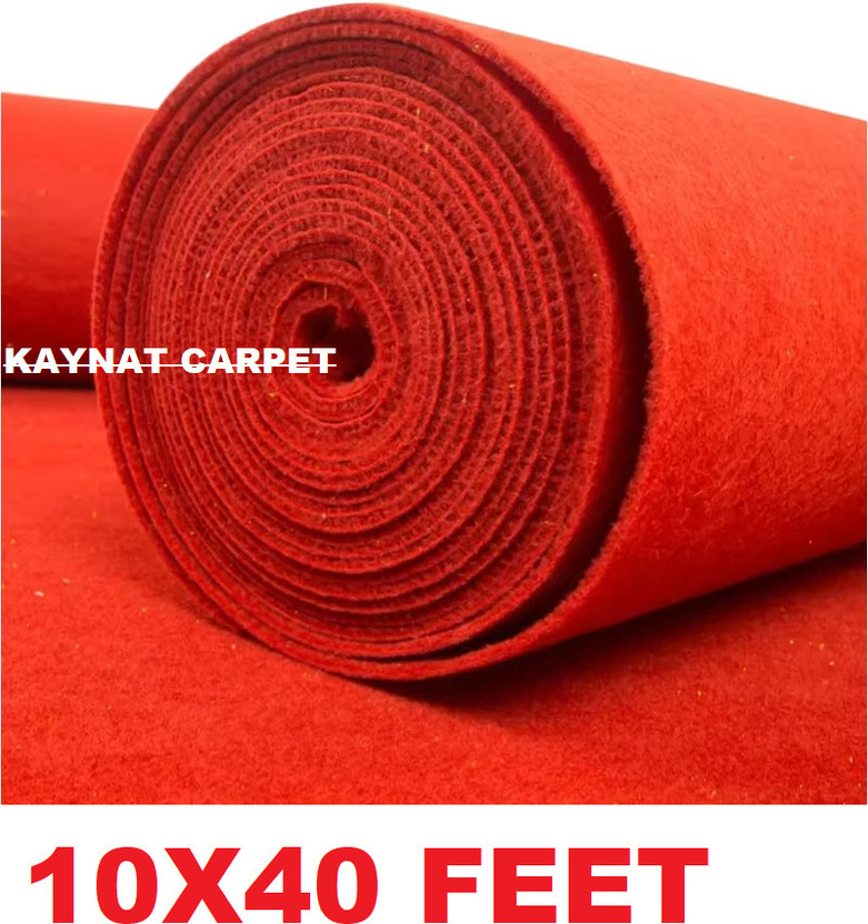 KAYNAT KAYNAT CARPET 300 cm  X 1200 cm Nylon Carpet(Rectangle, Red) - Flipkart Deal