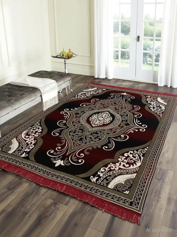 Flipkart Flipkart SmartBuy 137 cm  X 190 cm Cotton Carpet(Rectangle, Red) - Flipkart Deal