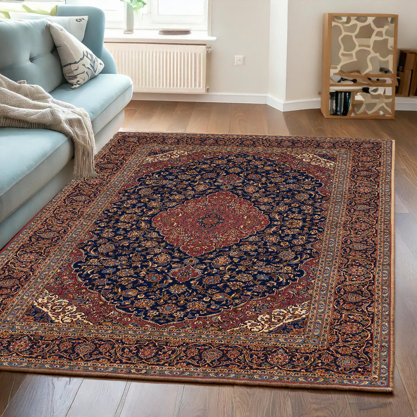 Ishro Home 153 cm  X 214 cm Polyester Carpet(Rectangle, Maroon)