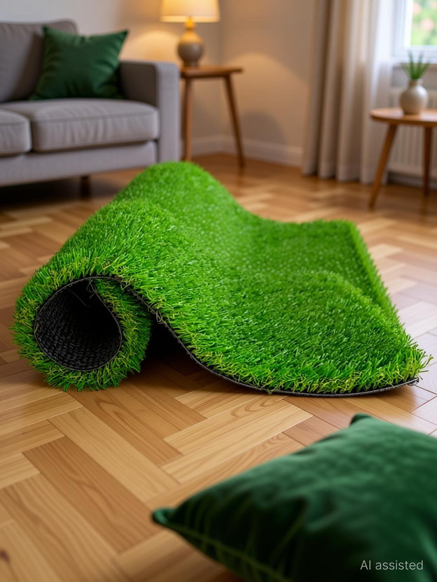 Home Home 1 ft  X 11 ft Polypropylene Carpet(Rectangle, Green) - Flipkart Deal