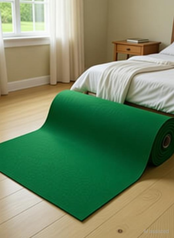 AfCarpets 152 cm  X 457 cm Synthetic Carpet(Rectangle, Green)