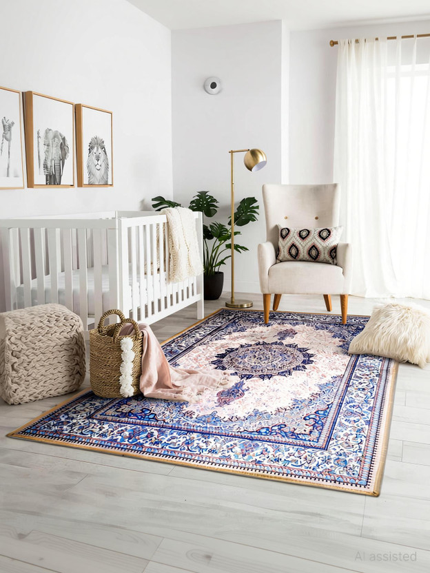 STATUS 90 cm  X 150 cm Velvet Carpet(Rectangle, Purple)