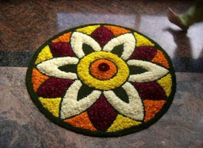 THE FRESH LIVERY 60 cm  X 60 cm Cotton Area Rug(Circle, Multicolor)