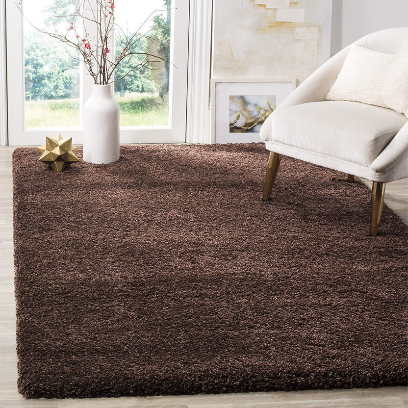 NNRUGS 60 cm  X 120 cm Polyester Area Rug(Rectangle, Brown)