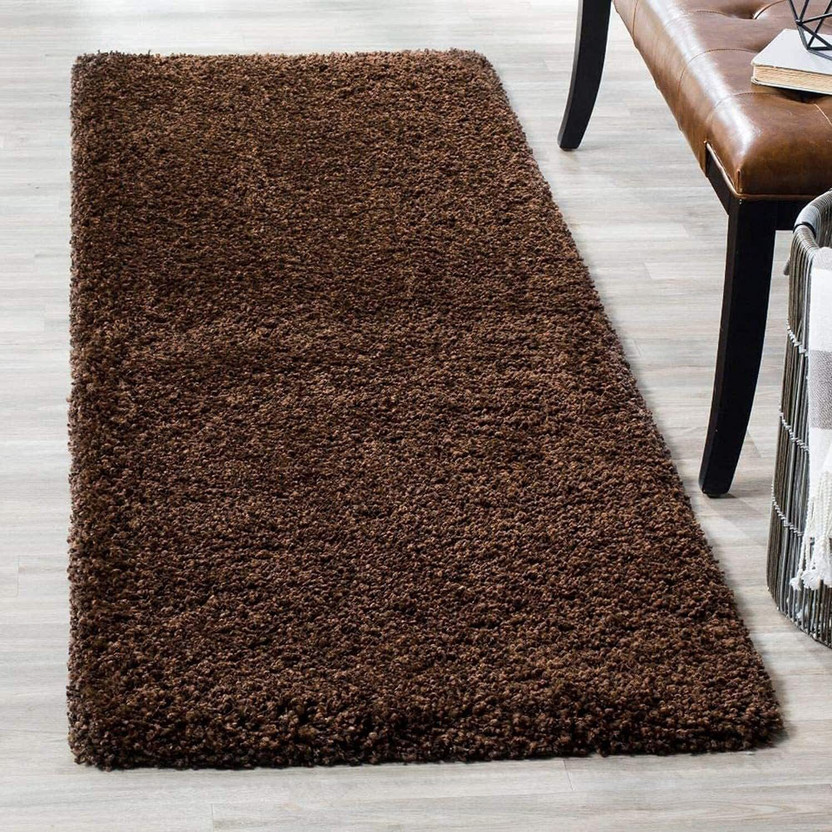 Shag Weaving 2 ft  X 4 ft Polyester Area Rug(Rectangle, Brown)