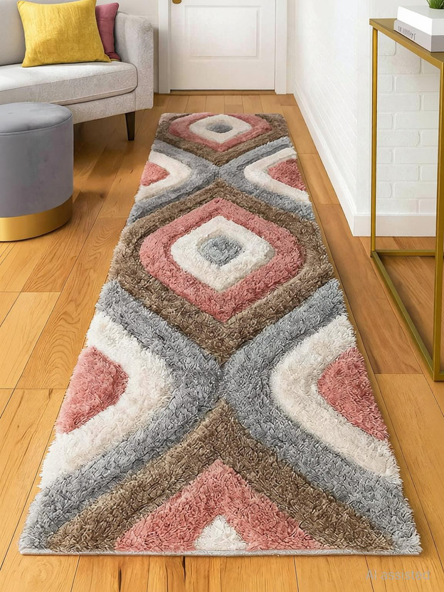 MINGET 60 cm  X 120 cm Polyester Carpet(Rectangle, Multicolor)