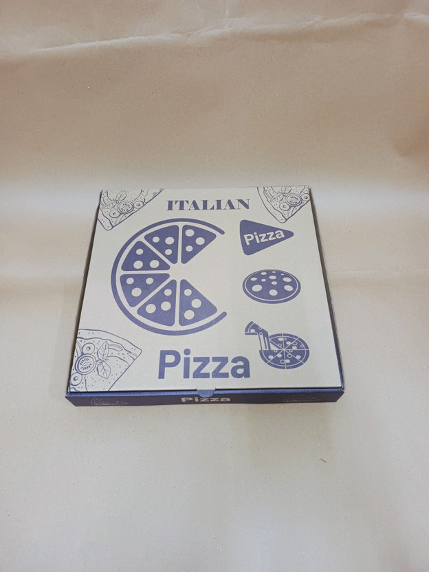 ND PACKAGING HOUSE Pizza Box Cardboard, Craft Paper, Paper Packaging and transporting hot pizza; takeaway and delivery services. Packaging Box(Pack of 40 Blue, Brown)