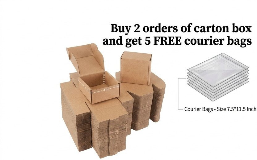 mstworldin Corrugated Cardboard Gift Packaging, Small Business Packaging Box(Pack of 20 Brown)