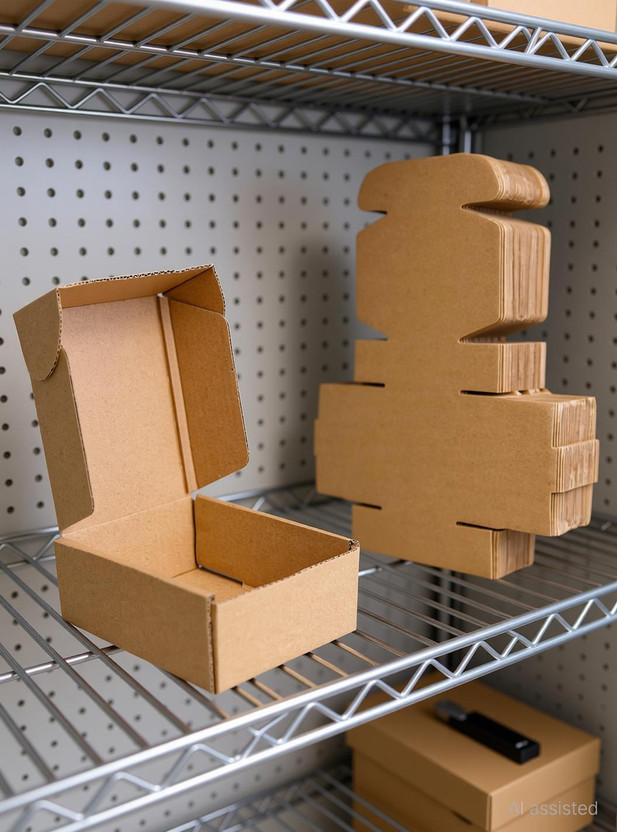 MALANI STORES Corrugated Craft Paper Packaging Box(Pack of 50 Brown)
