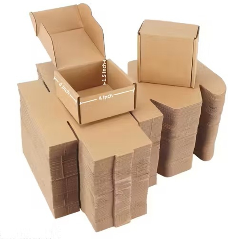 mstworldin Corrugated Cardboard Gift Packaging, Small Business Packaging Box(Pack of 20 Brown)