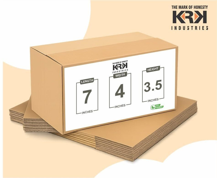 KRK Industries Corrugated Craft Paper Packaging Packaging Box(Pack of 25 Brown)