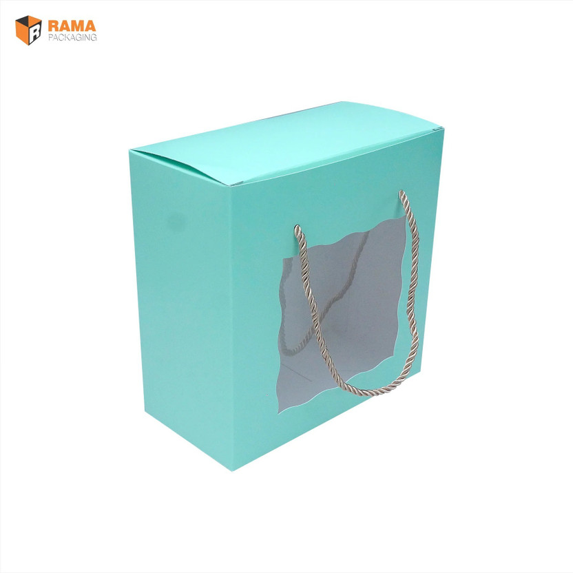 RamaPackaging Auto-Lock Bottom Mono Carton Cardboard Cake Box, Dry fruit Box, Theme Box, Gift box, Hamper Box, Multi purpose box Packaging Box(Pack of 2 Blue)