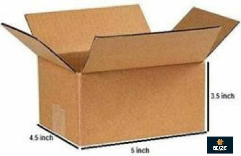 Boxzie Corrugated Cardboard 3 Ply Corrugated Box Size L=5, W=4.5, H=3.5