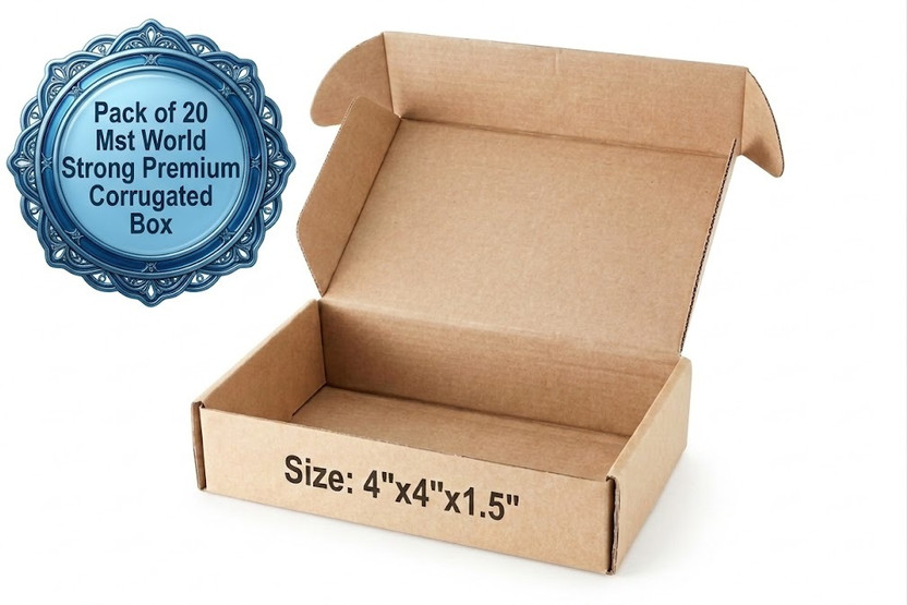mstworldin Corrugated Cardboard Jewelry,, Bangles, Bracelet, Watches, Packing Box Packaging Box(Pack of 20 Brown)