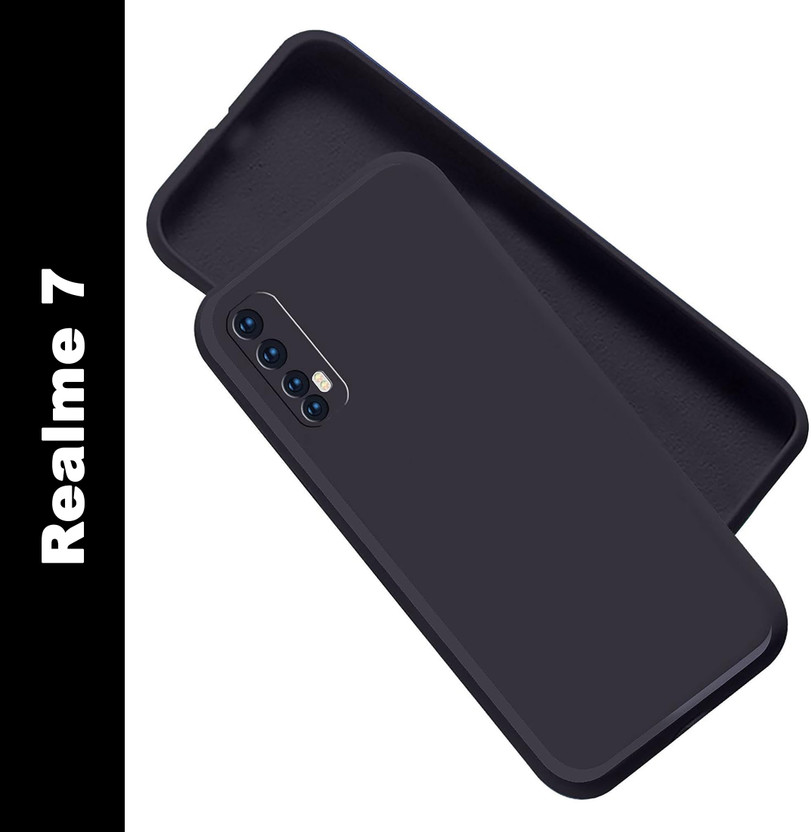 Artistque Back Cover for Realme 7(Black, Flexible, Silicon, Pack of: 1)