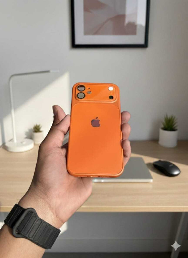 TECHNO LINE MOBILE ACCESSORIES Back Cover for Compatible iPhone 11 Converter Back Cover Case | Orange Color | Shockproof Slim Protection(Orange, Pack of: 1)