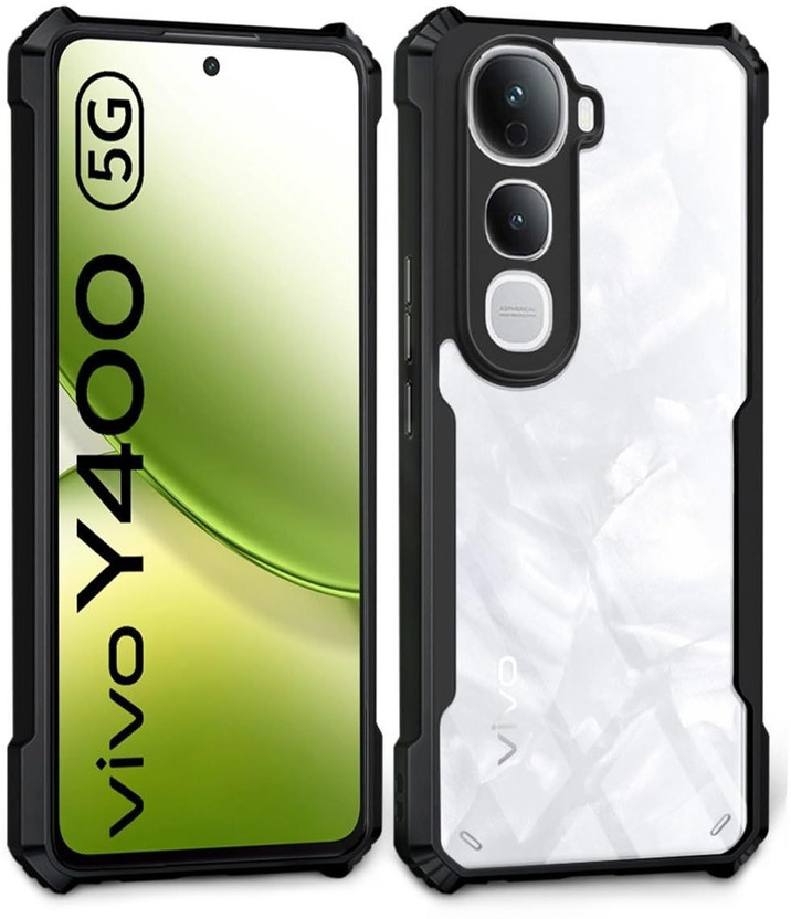 Aaralhub Back Cover for Vivo Y400 5G(Black, Camera Bump Protector, Pack of: 1)