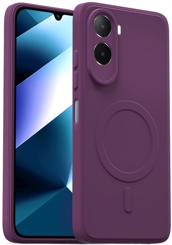 My Thing! Back Cover for Poco C85x 5G, Mag-Safe Logo (Not Mag-Safe Compatible)(Purple, Flexible, Thermoplastic Polyurethane, Pack of: 1)