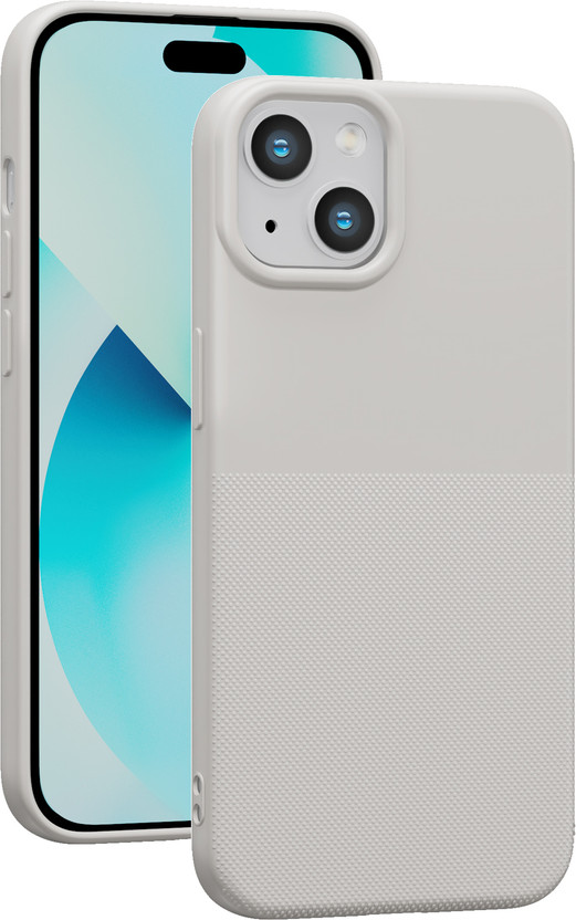 KartV Back Cover for Apple iPhone 15(Grey, Camera Bump Protector, Silicon, Rubber, Cloth, Pack of: 1)