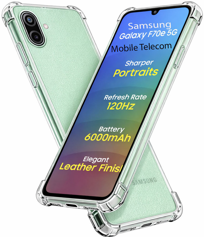 S-Softline Back Cover for Samsung Galaxy F70e 5G(Transparent, Silicon, Pack of: 1)